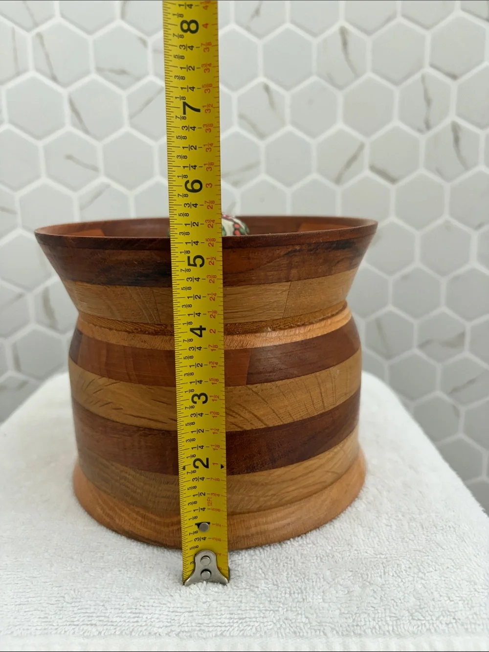 Handmade Wooden Storage Jar - Brown